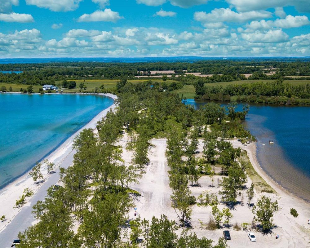 This Ontario park is famous for its clear waters & long beaches