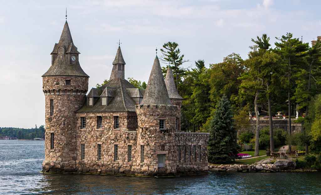 Castle on the water in Thousand Islands National Park Ontario