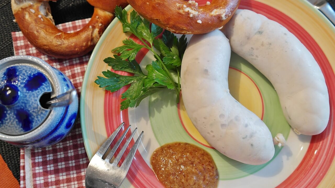German Sausage at Oktoberfest in Kitchener, Ontario