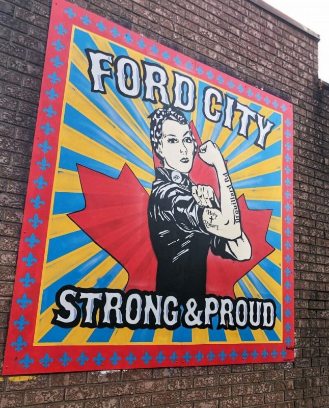 A mural in Windsor's Ford City neighbourhood 