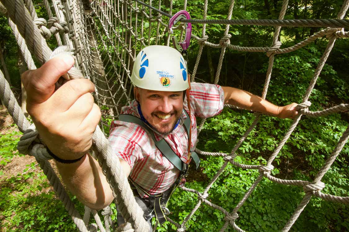 Kevin Wagar on a Toronto treetop walk