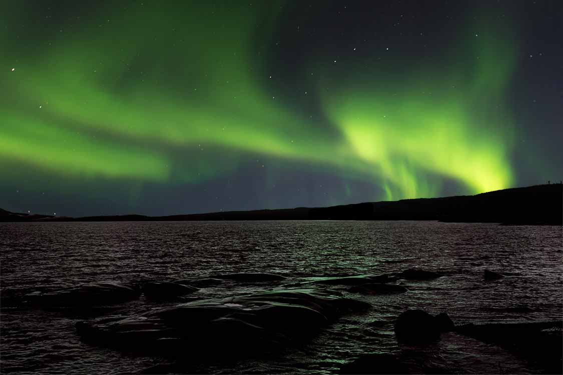 Northern Lights over Lake Superior in Ontario