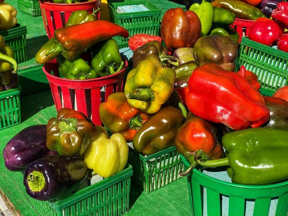 Fresh local Ontario vegetables at the Ottawa Farmers' Market. 