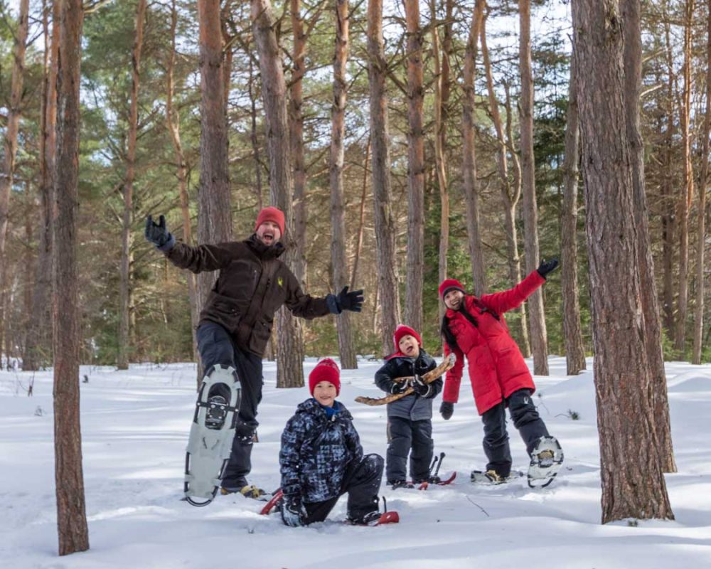 Snowshoeing in Ontario for the whole family