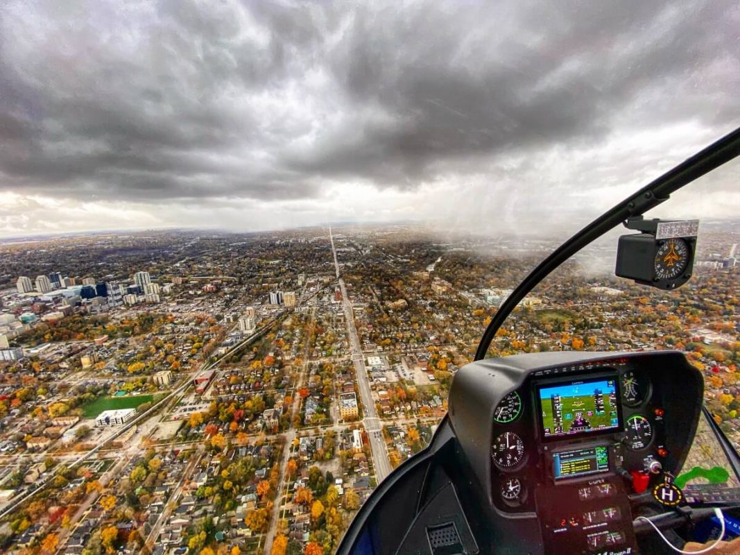 Helicopter ride in London, Ontario