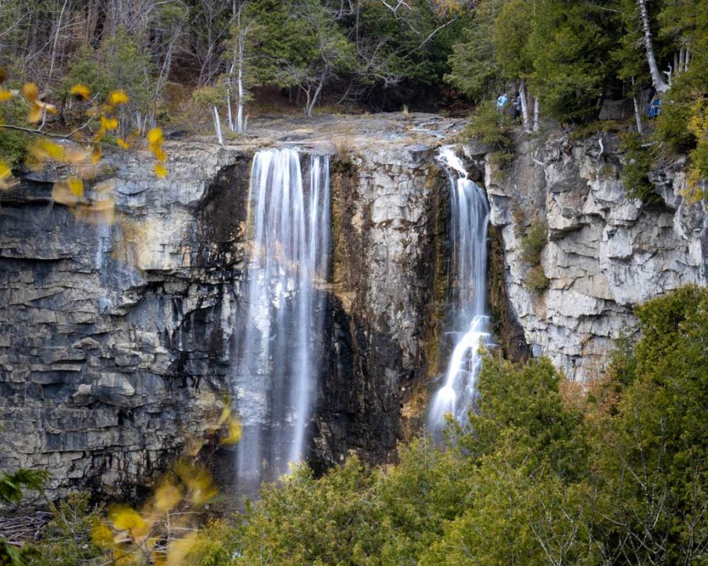 Flowing curtain waterfall is one of the things to do in Blue Mountains, Ontario