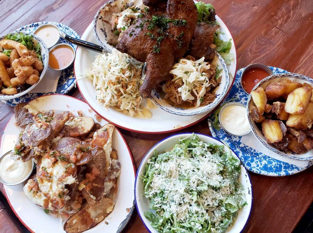 Bbq platter at Red Lion Smokehouse