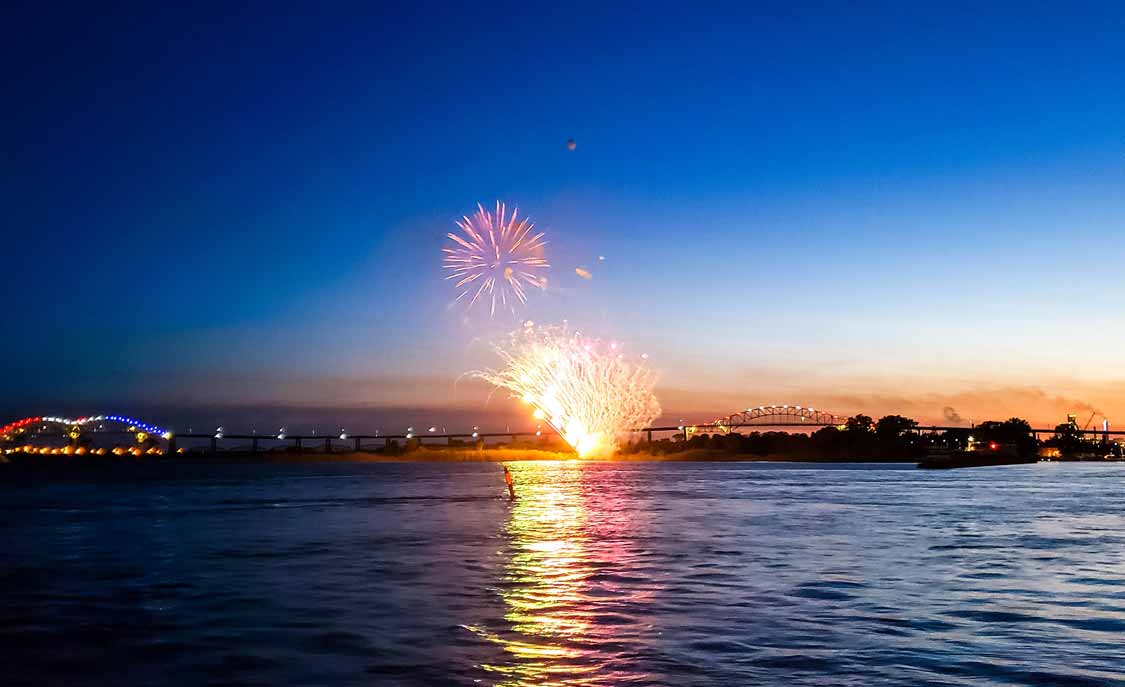 Indigenous Day fireworks in Sault Ste Marie, Ontario