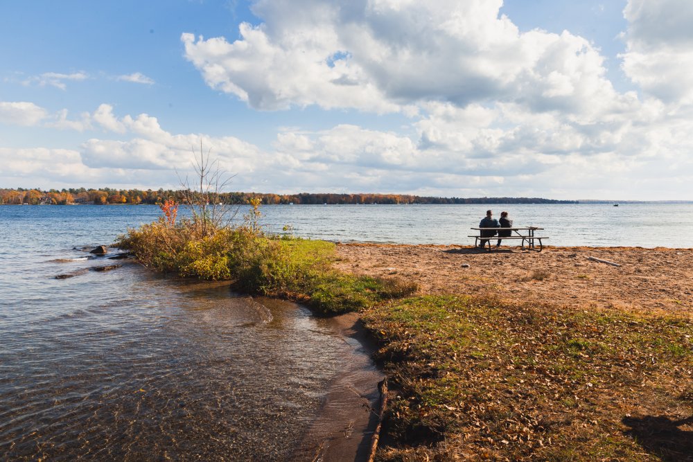 Balsam Lake Provincial Park Beach during the fall