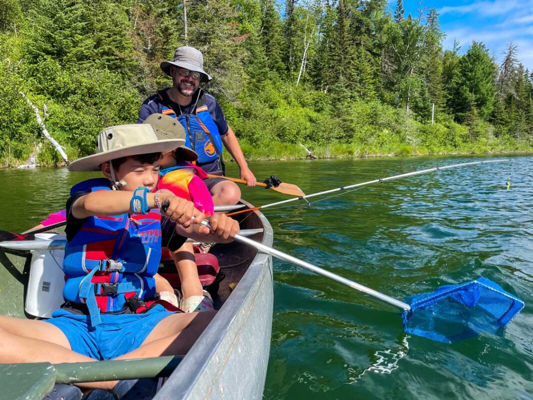 Fishing at Kettle Lakes Provincial Park