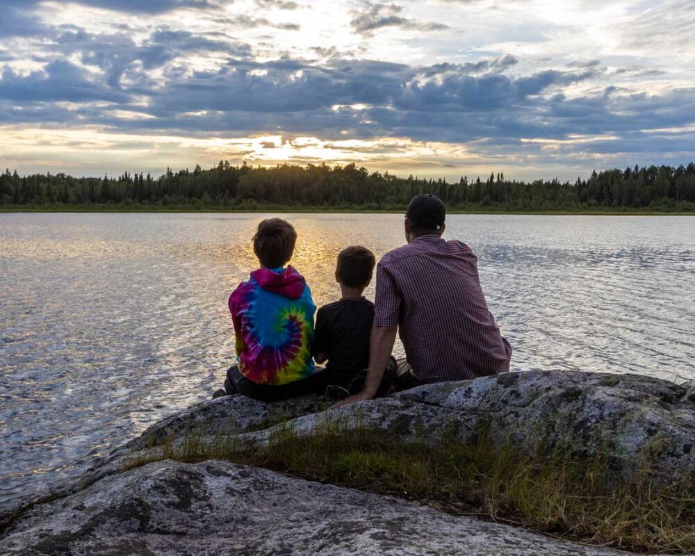 Sunset at Achilles Lake in Fushimi Provincial Park