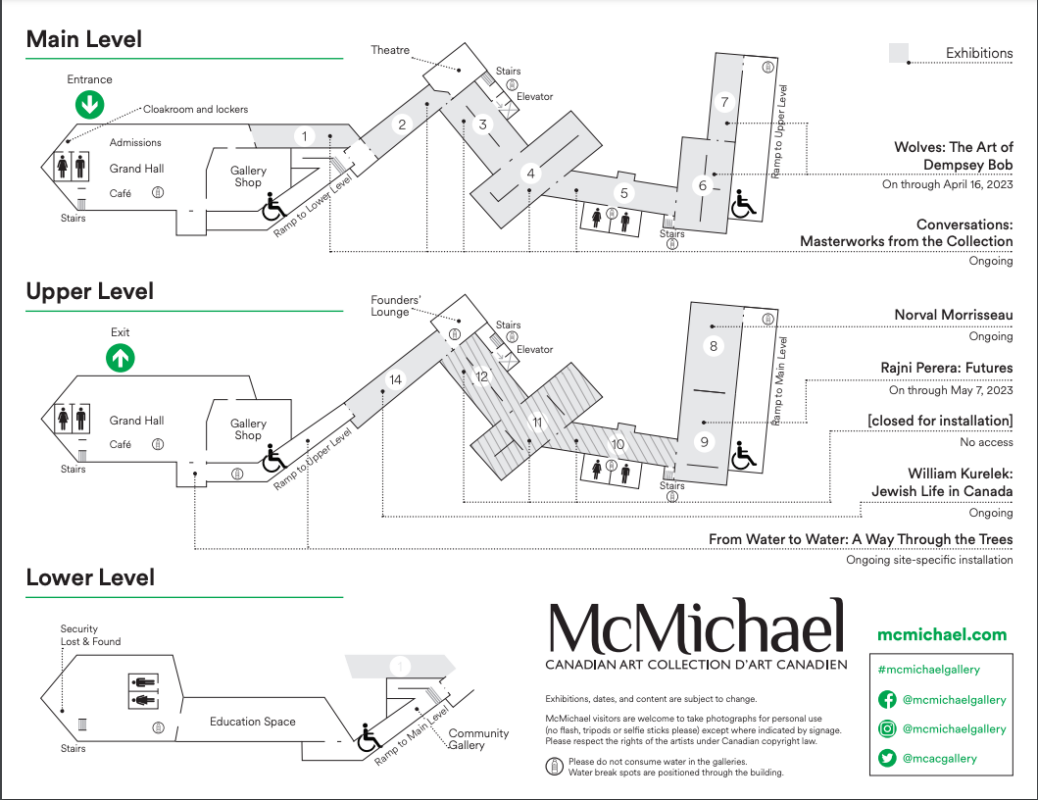 McMichael Gallery Map