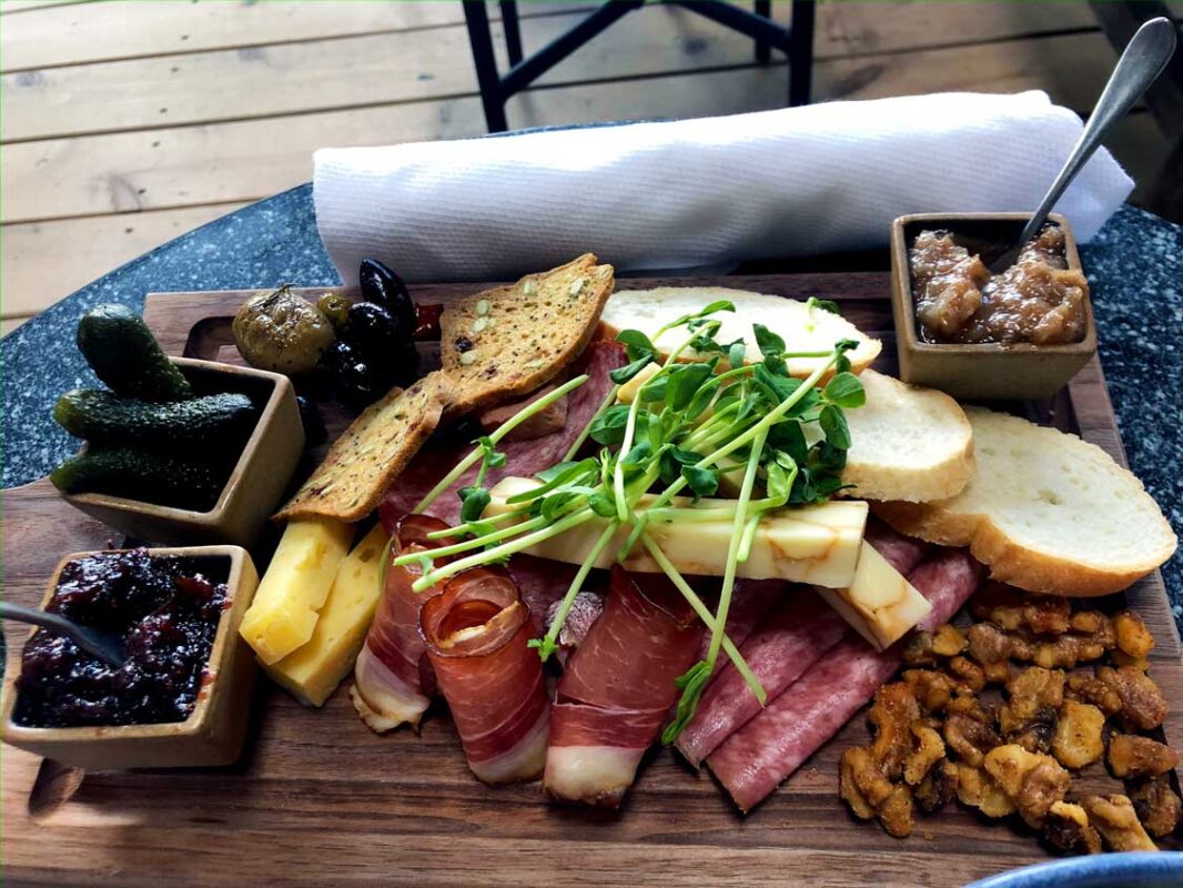 Charcuterie board at Lounge Restuarant in Thermea Spa Whitby