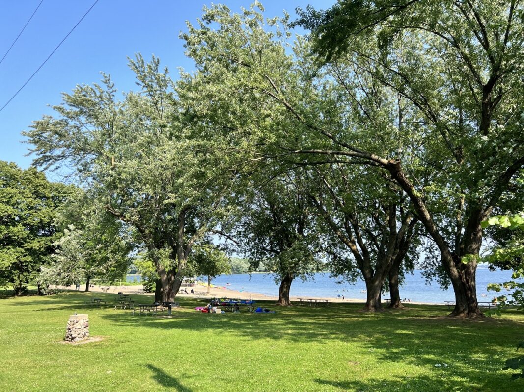 Milles Roches Beach along the Long Sault Conservation Area.