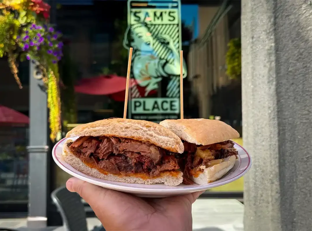 Brisket Sandwich from Sams Place Deli in Peterborough