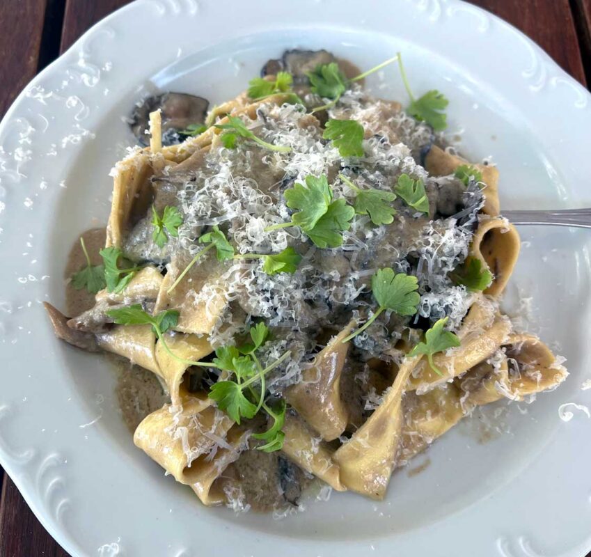 Pappardelle Funghi from il Postino restaurant in Markham