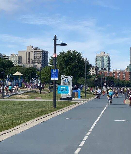 Cycling the Waterfront Trail in Burlington, Ontario