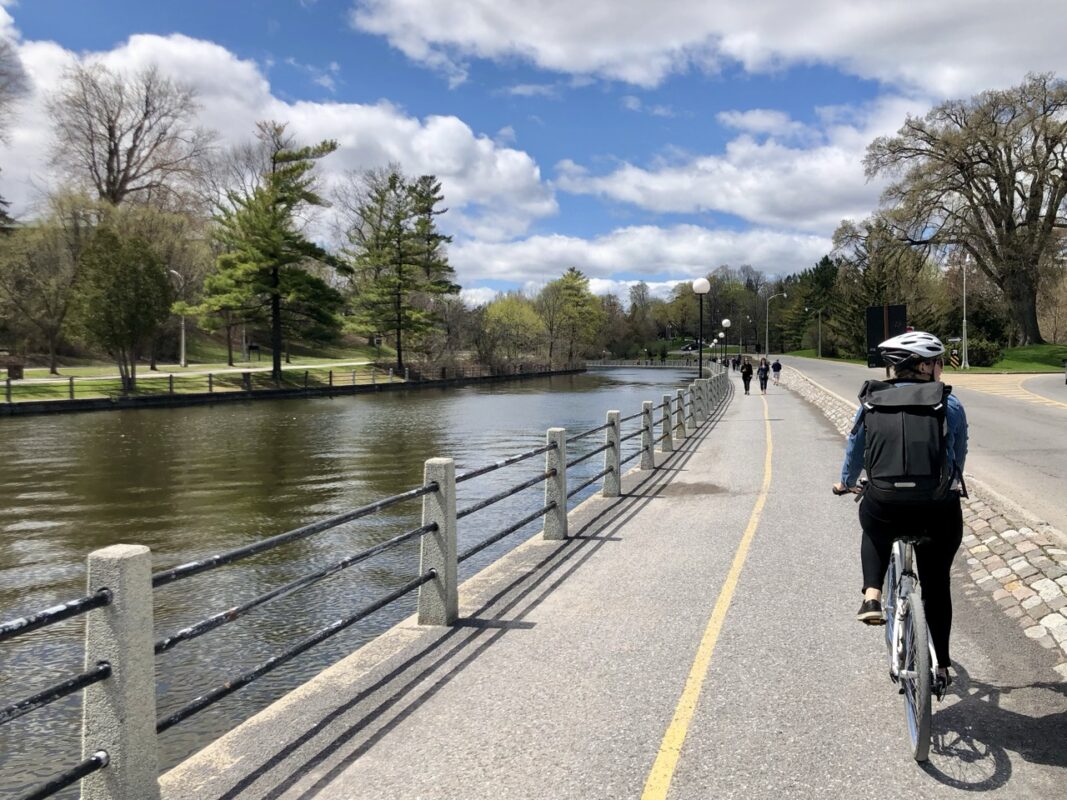 Cycling on the Capital Pathway in Ottawa 